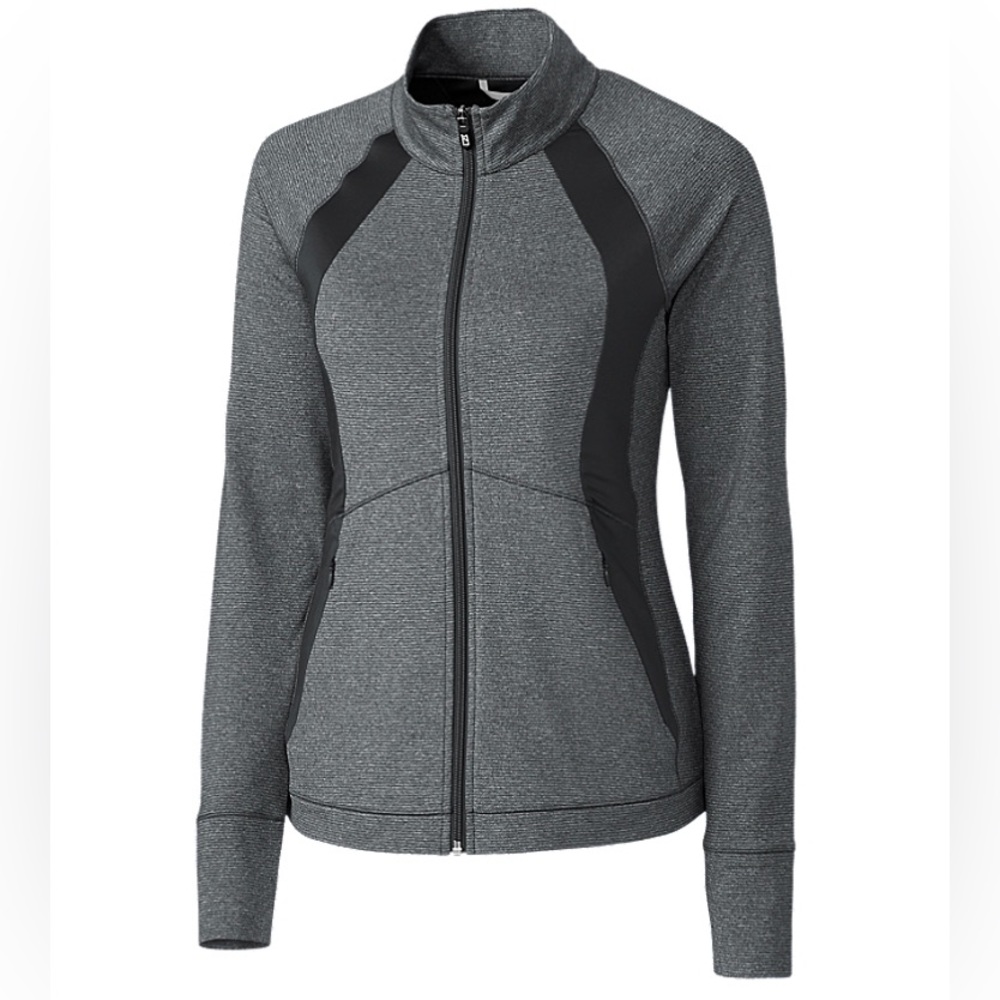 Cutter & Buck Shoreline Colorblock Full Zip Charcoal size S